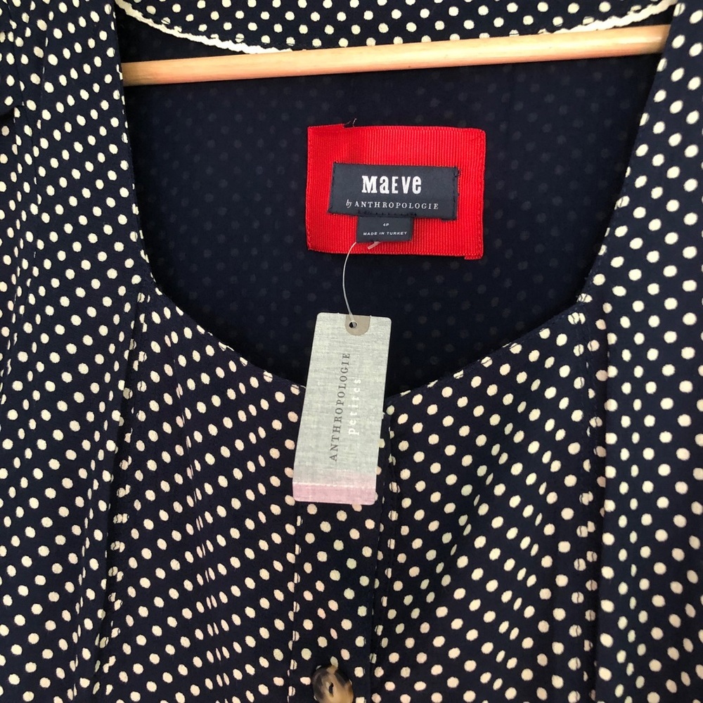 ANTHROPOLOGIE MAEVE CECILE POLKADOT DRESS - Picture 6 of 6
